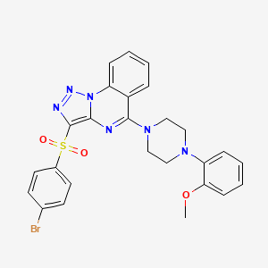 1-[3-(4-BROMOBENZENESULFONYL)-[1,2,3]TRIAZOLO[1,5-A]QUINAZOLIN-5-YL]-4-(2-METHOXYPHENYL)PIPERAZINE - 895640-41-2