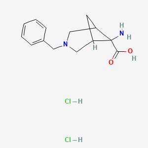 6-Amino-3-benzyl-3-azabicyclo[3.1.1]heptane-6-carboxylic acid dihydrochloride - 1394041-69-0