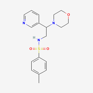 4-methyl-N-(2-morpholino-2-(pyridin-3-yl)ethyl)benzenesulfonamide - 862827-31-4