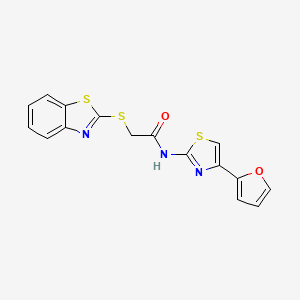 2-(benzo[d]thiazol-2-ylthio)-N-(4-(furan-2-yl)thiazol-2-yl)acetamide - 1206992-72-4