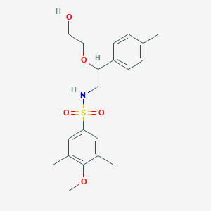 N-(2-(2-hydroxyethoxy)-2-(p-tolyl)ethyl)-4-methoxy-3,5-dimethylbenzenesulfonamide - 1795299-39-6