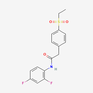 N-(2,4-difluorophenyl)-2-(4-(ethylsulfonyl)phenyl)acetamide - 919858-52-9