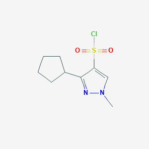 3-Cyclopentyl-1-methyl-1H-pyrazole-4-sulfonyl chloride - 2137958-01-9