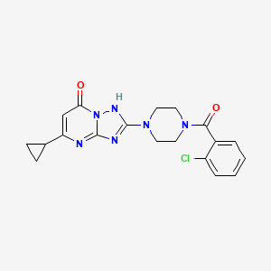 2-(4-(2-chlorobenzoyl)piperazin-1-yl)-5-cyclopropyl-[1,2,4]triazolo[1,5-a]pyrimidin-7(4H)-one - 2034249-43-7