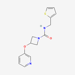 3-(pyridin-3-yloxy)-N-(thiophen-2-ylmethyl)azetidine-1-carboxamide - 1903554-71-1