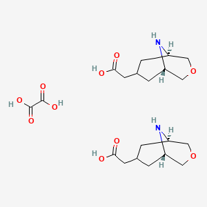 exo-3-Oxa-9-aza-bicyclo[3.3.1]nonane-7-acetic acid hemioxalate - 2199982-74-4