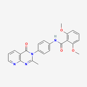 2,6-dimethoxy-N-(4-{2-methyl-4-oxo-3H,4H-pyrido[2,3-d]pyrimidin-3-yl}phenyl)benzamide - 941927-61-3