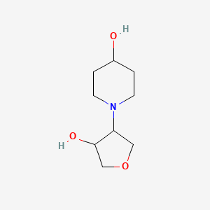 1-(4-Hydroxyoxolan-3-yl)piperidin-4-ol - 1872684-92-8