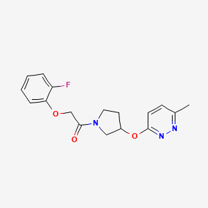 2-(2-Fluorophenoxy)-1-(3-((6-methylpyridazin-3-yl)oxy)pyrrolidin-1-yl)ethanone - 2034476-98-5