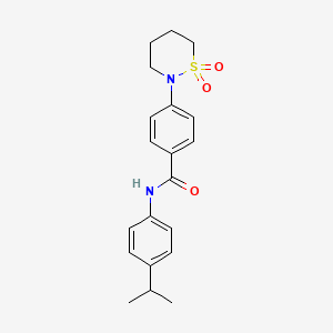 4-(1,1-dioxothiazinan-2-yl)-N-(4-propan-2-ylphenyl)benzamide - 899953-14-1