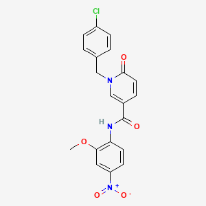 1-[(4-chlorophenyl)methyl]-N-(2-methoxy-4-nitrophenyl)-6-oxo-1,6-dihydropyridine-3-carboxamide - 942009-41-8