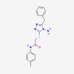 2-[(4-amino-5-benzyl-4H-1,2,4-triazol-3-yl)sulfanyl]-N-(4-methylphenyl)acetamide - 898624-56-1