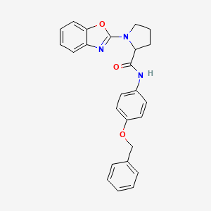 1-(1,3-benzoxazol-2-yl)-N-[4-(benzyloxy)phenyl]pyrrolidine-2-carboxamide - 2097865-58-0