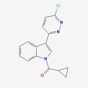 [3-(6-chloro-3-pyridazinyl)-1H-indol-1-yl](cyclopropyl)methanone - 439093-74-0