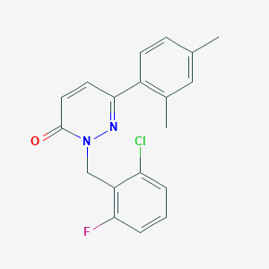 2-[(2-chloro-6-fluorophenyl)methyl]-6-(2,4-dimethylphenyl)-2,3-dihydropyridazin-3-one - 923083-73-2