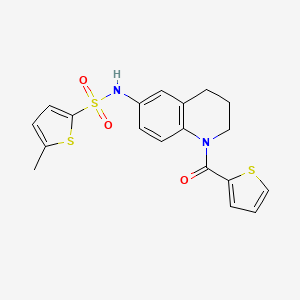 5-methyl-N-(1-(thiophene-2-carbonyl)-1,2,3,4-tetrahydroquinolin-6-yl)thiophene-2-sulfonamide - 1171726-41-2