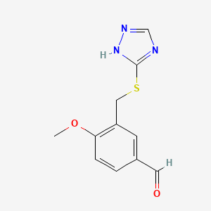 4-methoxy-3-[(1H-1,2,4-triazol-3-ylthio)methyl]benzaldehyde - 442531-30-8