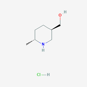 [(3r,6r)-6-Methylpiperidin-3-yl]methanol hydrochloride - 1636890-01-1