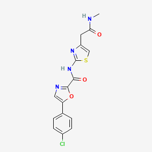 5-(4-chlorophenyl)-N-(4-(2-(methylamino)-2-oxoethyl)thiazol-2-yl)oxazole-2-carboxamide - 1798539-08-8