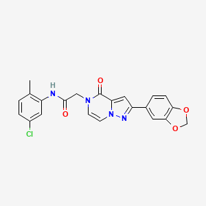 2-[2-(1,3-benzodioxol-5-yl)-4-oxopyrazolo[1,5-a]pyrazin-5(4H)-yl]-N-(5-chloro-2-methylphenyl)acetamide - 1242855-43-1
