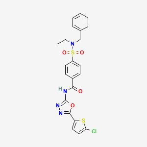 4-[benzyl(ethyl)sulfamoyl]-N-[5-(5-chlorothiophen-2-yl)-1,3,4-oxadiazol-2-yl]benzamide - 533872-42-3
