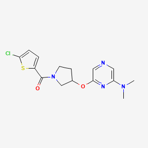 (5-Chlorothiophen-2-yl)(3-((6-(dimethylamino)pyrazin-2-yl)oxy)pyrrolidin-1-yl)methanone - 2034318-06-2