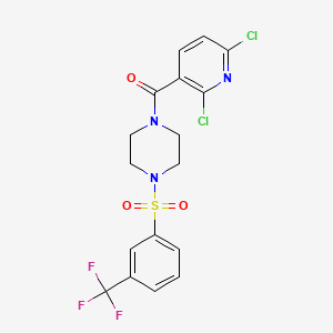 (2,6-Dichloropyridin-3-yl)-[4-[3-(trifluoromethyl)phenyl]sulfonylpiperazin-1-yl]methanone - 1223016-72-5