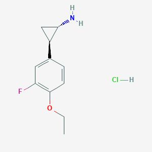 (1S,2R)-rel-2-(4-ethoxy-3-fluorophenyl)cyclopropan-1-amine hydrochloride - 2055841-15-9
