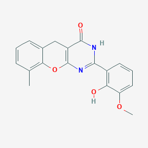 2-(2-hydroxy-3-methoxyphenyl)-9-methyl-3H-chromeno[2,3-d]pyrimidin-4(5H)-one - 931713-67-6
