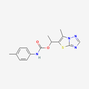 1-(6-methyl[1,3]thiazolo[3,2-b][1,2,4]triazol-5-yl)ethyl N-(4-methylphenyl)carbamate - 477859-60-2
