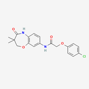 2-(4-chlorophenoxy)-N-(3,3-dimethyl-4-oxo-2,3,4,5-tetrahydrobenzo[b][1,4]oxazepin-8-yl)acetamide - 921583-29-1