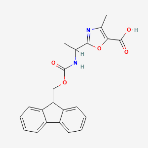 2-[1-(9H-Fluoren-9-ylmethoxycarbonylamino)ethyl]-4-methyl-1,3-oxazole-5-carboxylic acid - 2490413-06-2