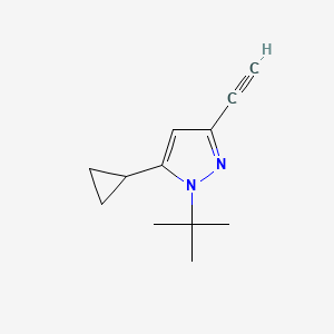 1-Tert-butyl-5-cyclopropyl-3-ethynylpyrazole - 2551120-40-0