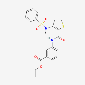 ethyl 3-[3-(N-methylbenzenesulfonamido)thiophene-2-amido]benzoate - 1116082-67-7