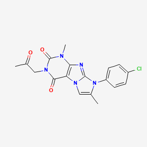 8-(4-chlorophenyl)-1,7-dimethyl-3-(2-oxopropyl)-1H-imidazo[2,1-f]purine-2,4(3H,8H)-dione - 876670-03-0