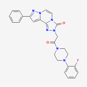 2-{2-[4-(2-FLUOROPHENYL)PIPERAZINO]-2-OXOETHYL}-9-PHENYLPYRAZOLO[1,5-A][1,2,4]TRIAZOLO[3,4-C]PYRAZIN-3(2H)-ONE - 1206991-18-5