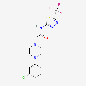 2-[4-(3-chlorophenyl)piperazin-1-yl]-N-[5-(trifluoromethyl)-1,3,4-thiadiazol-2-yl]acetamide - 227958-10-3