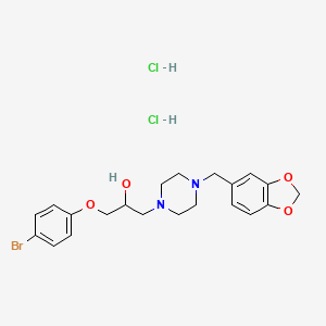 1-(4-(Benzo[d][1,3]dioxol-5-ylmethyl)piperazin-1-yl)-3-(4-bromophenoxy)propan-2-ol dihydrochloride - 1217074-25-3