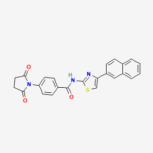 4-(2,5-dioxopyrrolidin-1-yl)-N-(4-(naphthalen-2-yl)thiazol-2-yl)benzamide - 392246-38-7