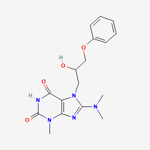 8-(dimethylamino)-7-(2-hydroxy-3-phenoxypropyl)-3-methyl-1H-purine-2,6(3H,7H)-dione - 919020-40-9