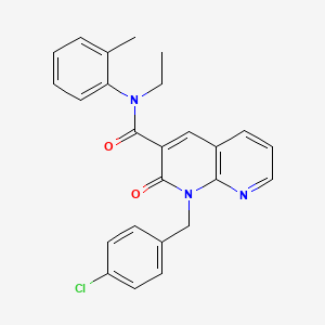 1-(4-chlorobenzyl)-N-ethyl-2-oxo-N-(o-tolyl)-1,2-dihydro-1,8-naphthyridine-3-carboxamide - 1005301-66-5