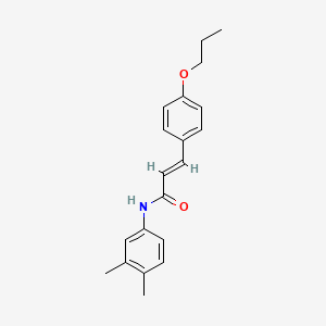 (2E)-N-(3,4-dimethylphenyl)-3-(4-propoxyphenyl)prop-2-enamide - 433707-88-1