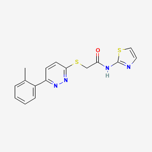 N-(thiazol-2-yl)-2-((6-(o-tolyl)pyridazin-3-yl)thio)acetamide - 923083-22-1