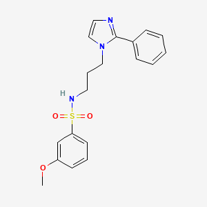 3-methoxy-N-(3-(2-phenyl-1H-imidazol-1-yl)propyl)benzenesulfonamide - 1421468-15-6
