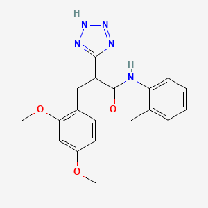 3-(2,4-dimethoxyphenyl)-N-(2-methylphenyl)-2-(2H-tetrazol-5-yl)propanamide - 483994-91-8