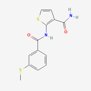 2-(3-(Methylthio)benzamido)thiophene-3-carboxamide - 896344-04-0