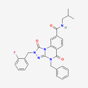 4-benzyl-2-(2-fluorobenzyl)-N-isobutyl-1,5-dioxo-1,2,4,5-tetrahydro-[1,2,4]triazolo[4,3-a]quinazoline-8-carboxamide - 1105212-54-1