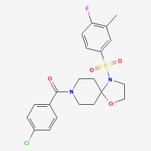 8-(4-chlorobenzoyl)-4-(4-fluoro-3-methylbenzenesulfonyl)-1-oxa-4,8-diazaspiro[4.5]decane - 946344-81-6