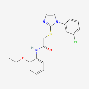 2-[1-(3-chlorophenyl)imidazol-2-yl]sulfanyl-N-(2-ethoxyphenyl)acetamide - 851079-16-8