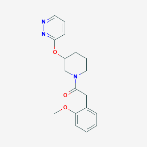 2-(2-Methoxyphenyl)-1-(3-(pyridazin-3-yloxy)piperidin-1-yl)ethanone - 2034501-63-6